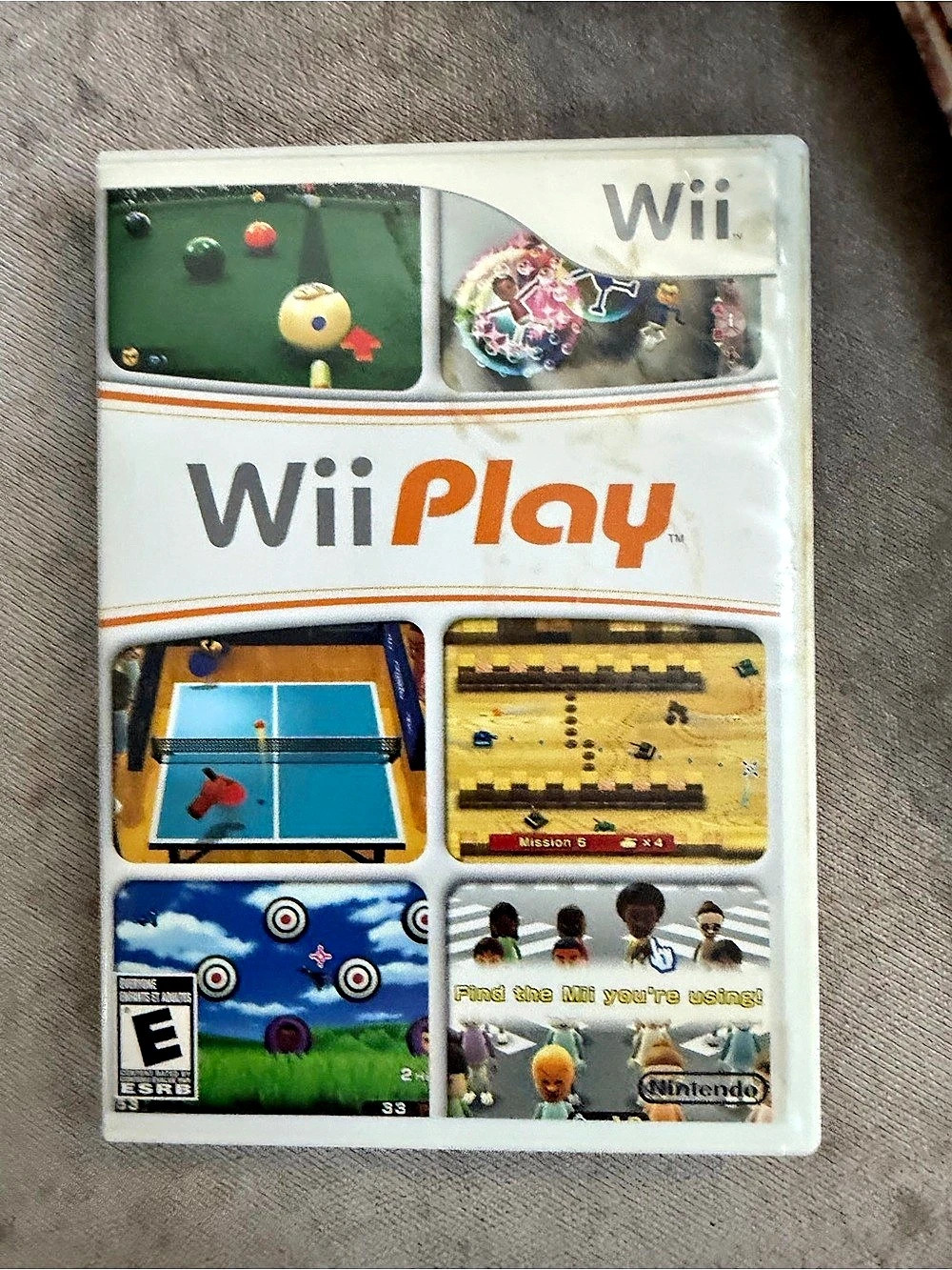 Nintendo Wii Play Video Game Disc & Case